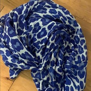 Blue Animal Print Scarf